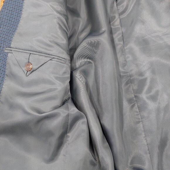 CHAPS  42R Blue Plaid Men's Blazer - Picture 4 of 11